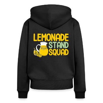 Limonadenstand Zitronensaft Limonade Geschäft - Frauen Premium Bio Zip Hoodie - Schwarz - Hinten - Julia (174cm)