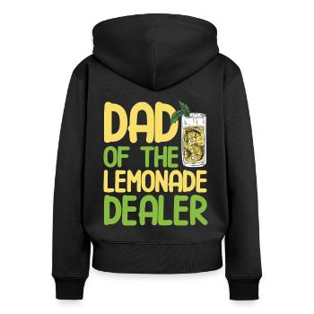 Limonadenstand Zitronensaft Limonade Geschäft - Frauen Premium Bio Zip Hoodie - Schwarz - Hinten - Julia (174cm)