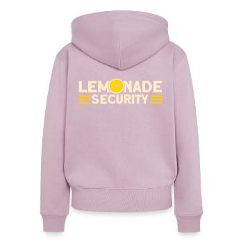 Limonadenstand Zitronensaft Limonade Geschäft - Frauen Premium Bio Zip Hoodie - Altrosa - Hinten - Julia (174cm)