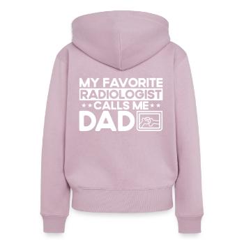 Radiology Radiologist Radiology Technician - Women's Premium Organic Zip Hoodie - dusky pink - Back - Julia (174cm)