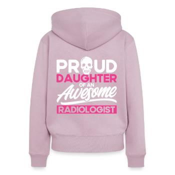 Radiology Radiologist Radiology Technician - Women's Premium Organic Zip Hoodie - dusky pink - Back - Julia (174cm)