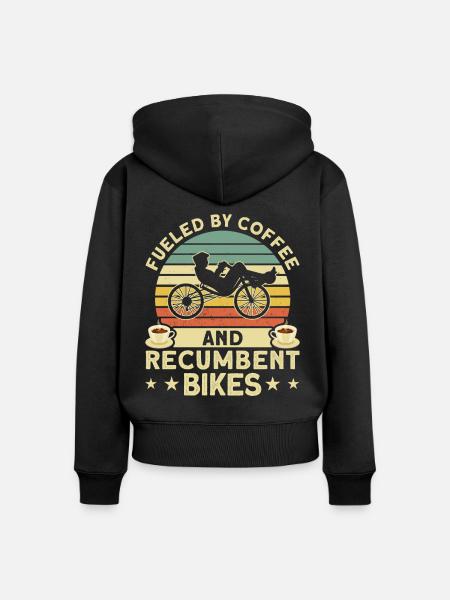 Liegerad Liegeradfahrer Radfahrer - Frauen Premium Bio Zip Hoodie - Schwarz