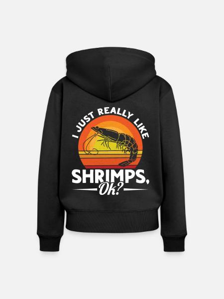 Meeresfrüchte Liebhaber Geschenk Meeresfrüchte - Frauen Premium Bio Zip Hoodie - Schwarz