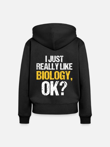 Biologie Geschenk Biologe - Frauen Premium Bio Zip Hoodie - Schwarz