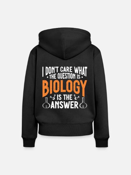 Biologie Geschenk Biologe - Frauen Premium Bio Zip Hoodie - Schwarz