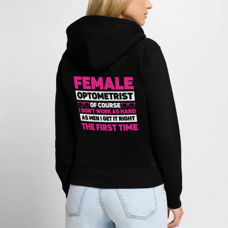 Optician Gift Optometry Women's Premium Organic Zip Hoodie