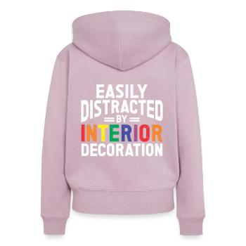 Interior Designer Gift Interior Decoration Designer - Women's Premium Organic Zip Hoodie - dusky pink - Back - Julia (174cm)