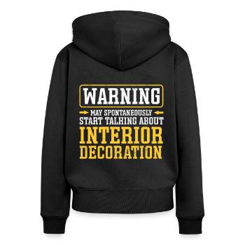 Interior Designer Gift Interior Decoration Designer - Women's Premium Organic Zip Hoodie - black - Back - Julia (174cm)