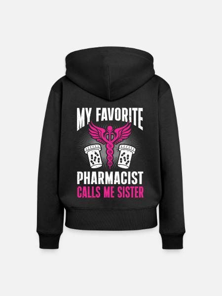 Apotheker Geschenk Apotheke - Frauen Premium Bio Zip Hoodie - Schwarz