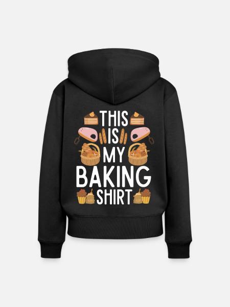 Bäcker Geschenk Backen für Bäcker - Frauen Premium Bio Zip Hoodie - Schwarz