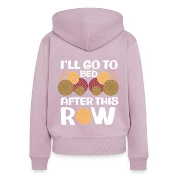 Tricot au Crochet - Sweat à capuche zippé Premium bio Femme - rose poudré - Dos - Julia (174cm)