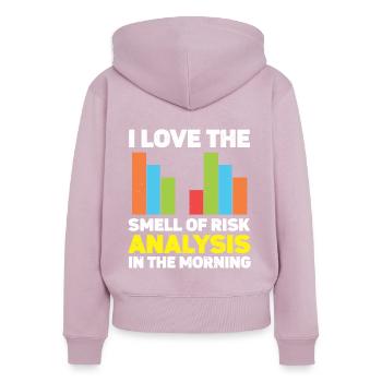 Aktuar Statistiker - Frauen Premium Bio Zip Hoodie - Altrosa - Hinten - Julia (174cm)