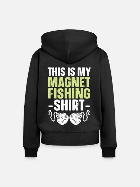 Magnetfischen - Frauen Premium Bio Zip Hoodie - Schwarz