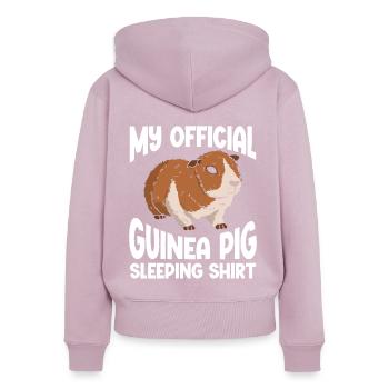 Meerschweinchen Haustier - Frauen Premium Bio Zip Hoodie - Altrosa - Hinten - Julia (174cm)
