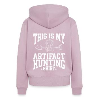 Archaeologist Archaeology - Women's Premium Organic Zip Hoodie - dusky pink - Back - Julia (174cm)