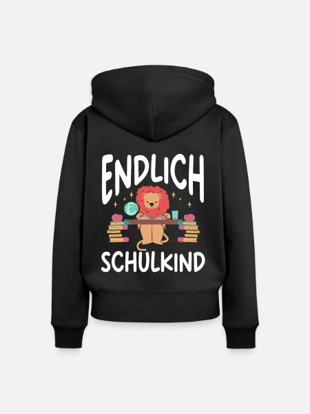 School 1. Grade - Frauen Premium Bio Zip Hoodie - Schwarz