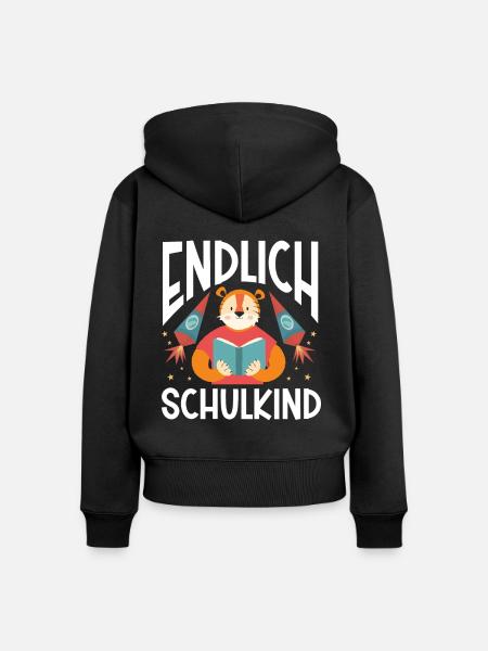 School 1. Grade - Frauen Premium Bio Zip Hoodie - Schwarz