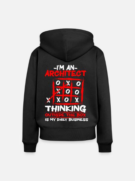 Architect Architecture - Frauen Premium Bio Zip Hoodie - Schwarz