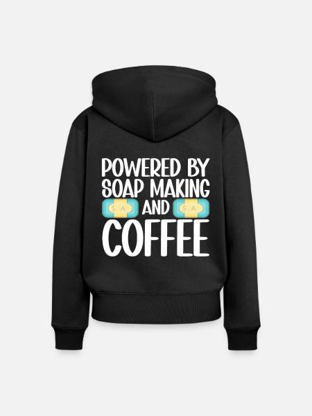 Soap Making Soap Maker - Frauen Premium Bio Zip Hoodie - Schwarz