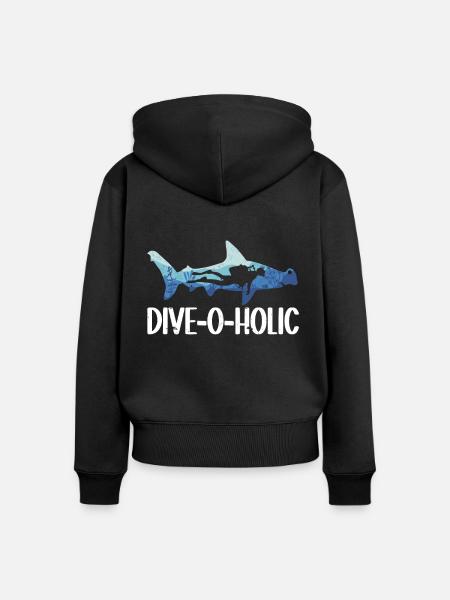 Scuba Diving Diver - Frauen Premium Bio Zip Hoodie - Schwarz