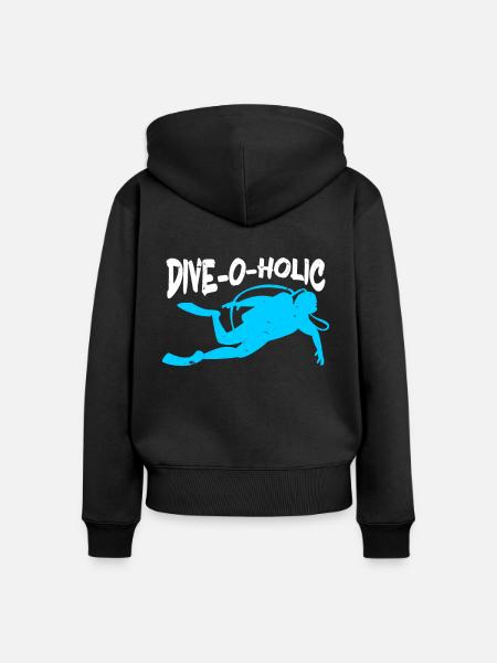 Scuba Diving Diver - Frauen Premium Bio Zip Hoodie - Schwarz