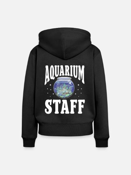 Aquarium Fish Tank Aquarist - Frauen Premium Bio Zip Hoodie - Schwarz