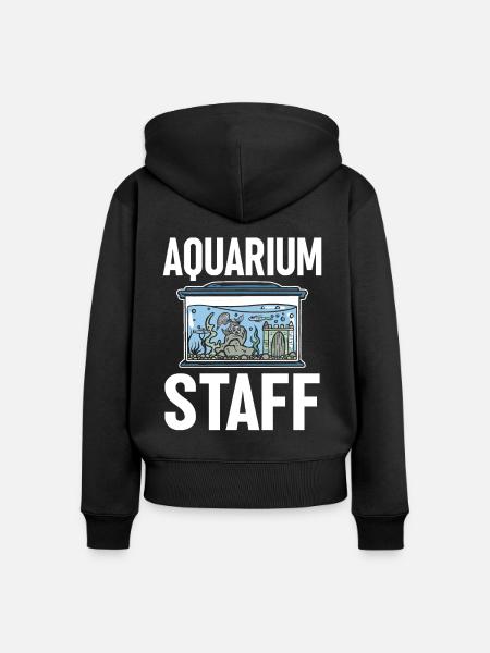 Aquarium Fish Tank Aquarist - Frauen Premium Bio Zip Hoodie - Schwarz