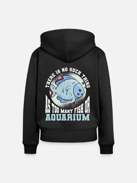 Aquarium Fish Tank Aquarist - Frauen Premium Bio Zip Hoodie - Schwarz