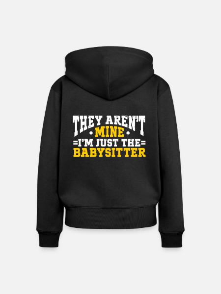 Babysitter Babysitting - Frauen Premium Bio Zip Hoodie - Schwarz