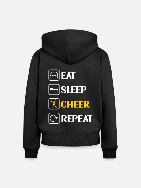 Cheerleading Cheerleader Base Flyer - Frauen Premium Bio Zip Hoodie - Schwarz