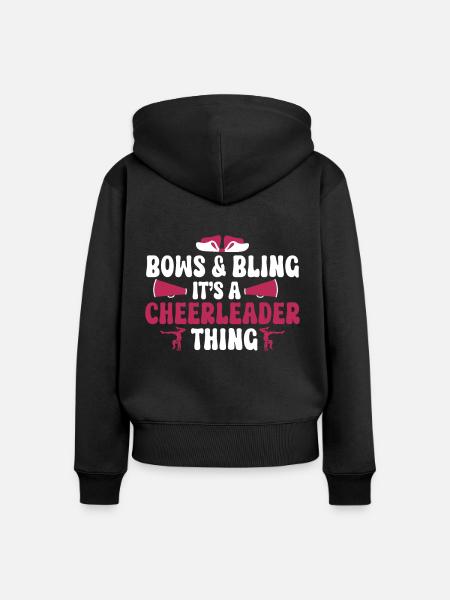 Cheerleading Cheerleader Base Flyer - Frauen Premium Bio Zip Hoodie - Schwarz