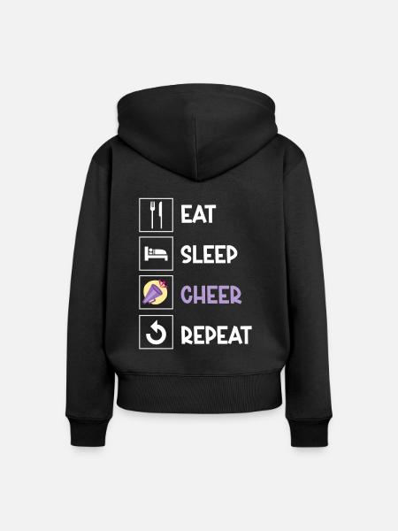 Cheerleading Cheerleader Base Flyer - Frauen Premium Bio Zip Hoodie - Schwarz