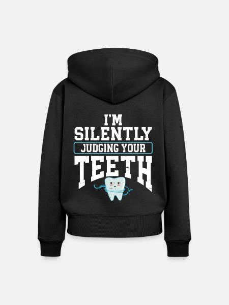Dentist - Frauen Premium Bio Zip Hoodie - Schwarz
