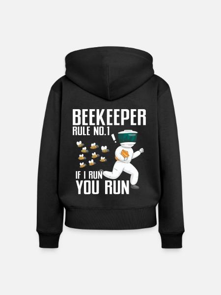 Beekeeping Bees Beekeeper - Frauen Premium Bio Zip Hoodie - Schwarz