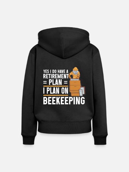 Beekeeping Bees Beekeeper - Frauen Premium Bio Zip Hoodie - Schwarz