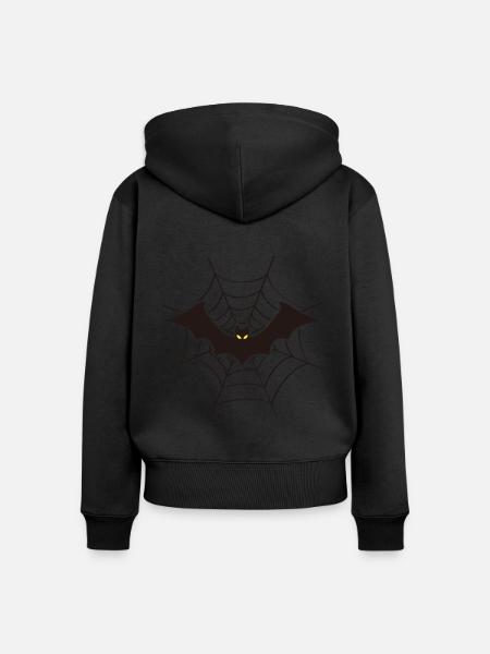 Fröhliches Halloween - Frauen Premium Bio Zip Hoodie - Schwarz