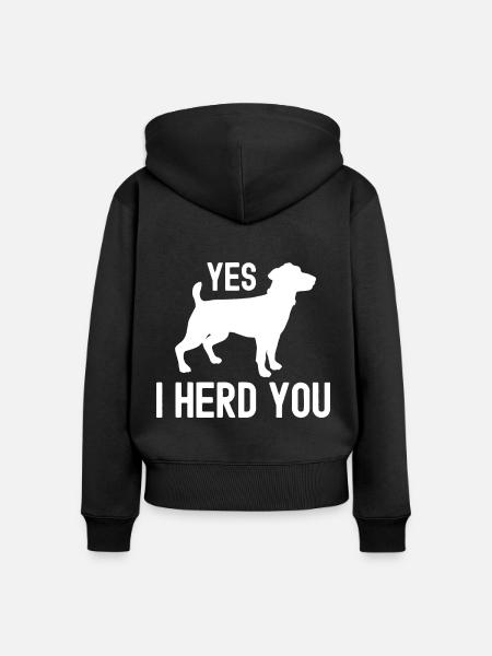 Ja ich hüte dich - Frauen Premium Bio Zip Hoodie - Schwarz