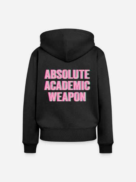 Studenten Absolute Academic Weapon - Frauen Premium Bio Zip Hoodie -