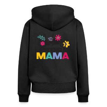 Cargo Bike Mom Bicycle Cargobike - Women's Premium Organic Zip Hoodie - black - Back - Julia (174cm)