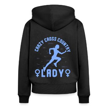 Funny XC Running Gift XC Runner Edition - Women's Premium Organic Zip Hoodie - black - Back - Julia (174cm)