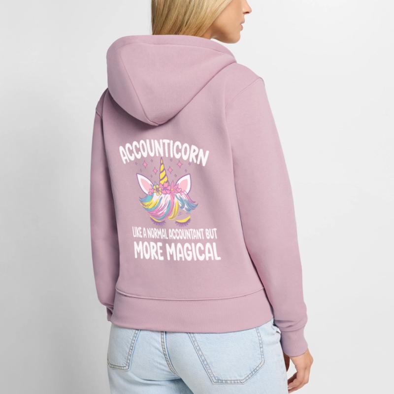 Comptabilité Comptable comme un comptable normal Sweat à capuche zippé Premium bio Femme