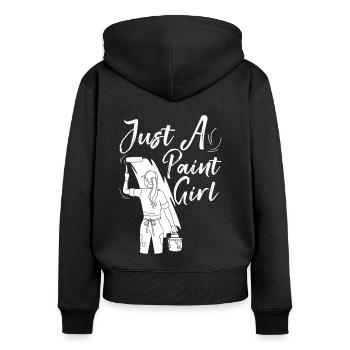 House Painter Decorator Designs - Funny Gifts for - Women's Premium Organic Zip Hoodie - black - Back - Julia (174cm)