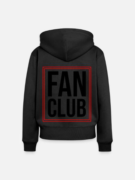 Fan Club - Frauen Premium Bio Zip Hoodie - Schwarz