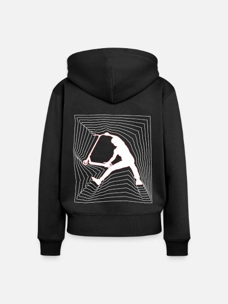 Fingerwhip 6 - Frauen Premium Bio Zip Hoodie - Schwarz