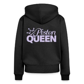 Pisten Queen Skifahrer lustige witzige Geschenke - Frauen Premium Bio Zip Hoodie - Schwarz - Hinten - Julia (174cm)