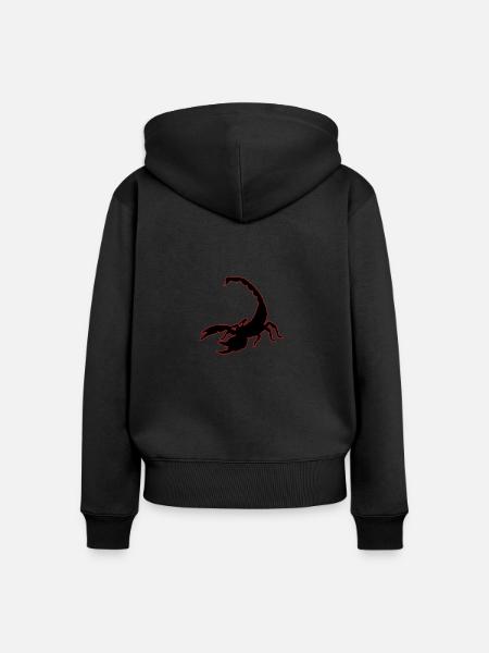 Skorpion - Frauen Premium Bio Zip Hoodie - Schwarz