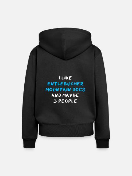 Entlebucher Mountain Dog - Frauen Premium Bio Zip Hoodie - Schwarz
