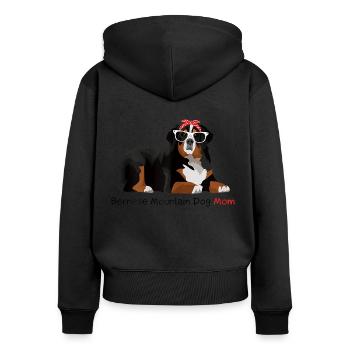Bernese mountain dog - Women's Premium Organic Zip Hoodie - black - Back - Julia (174cm)
