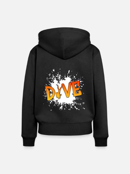 tauchen dive diving - Frauen Premium Bio Zip Hoodie - Schwarz