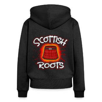 Scotland - Women's Premium Organic Zip Hoodie - black - Back - Julia (174cm)